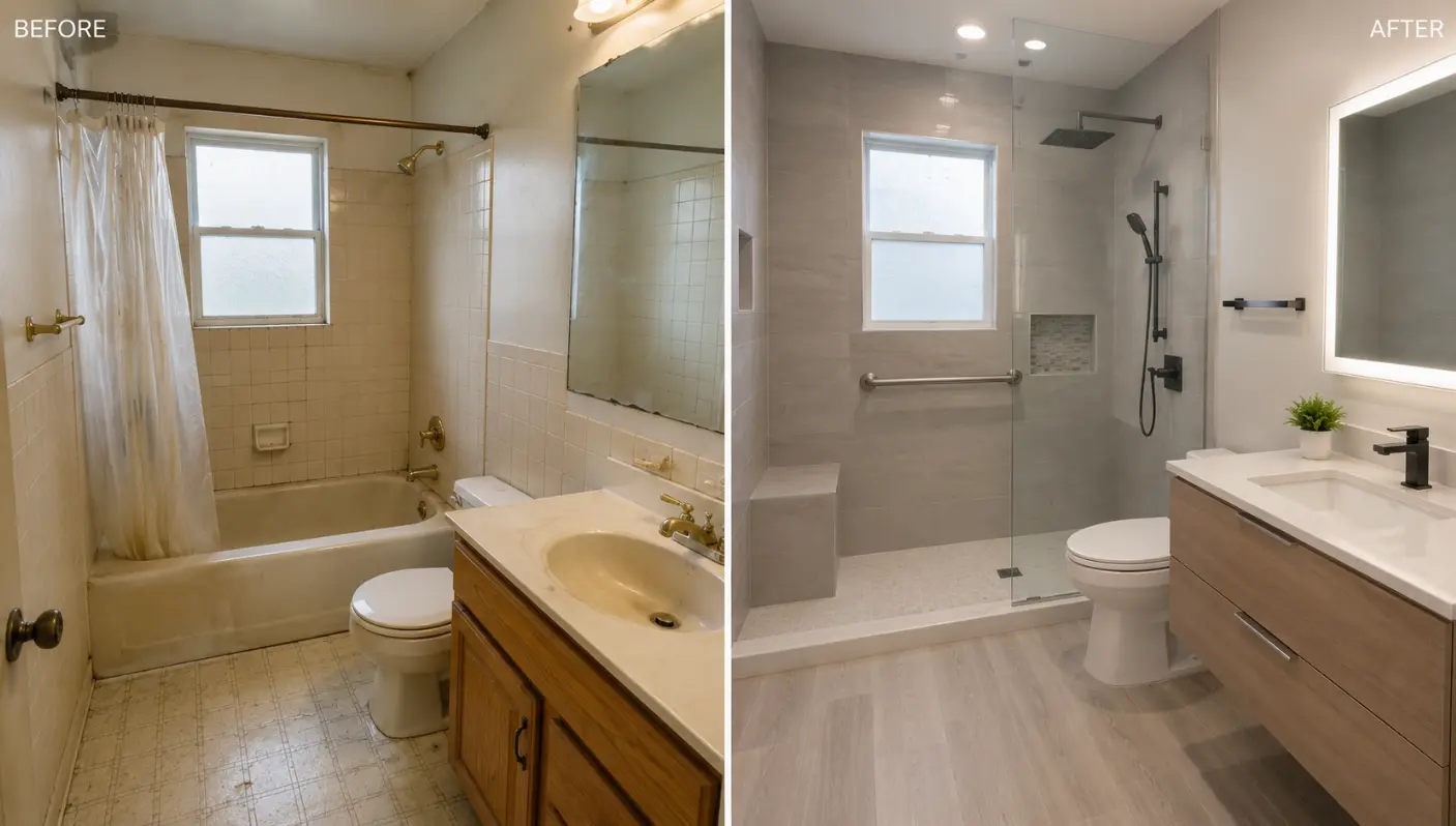Beautiful modern bathroom remodel